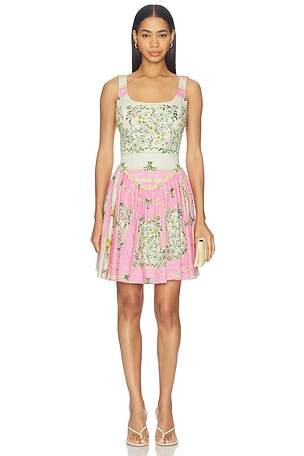 Pink Odyssey Cotton Lycra Short Dress Falguni Shane Peacock