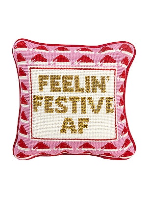 Festive Af Needlepoint Pillow Furbish Studio