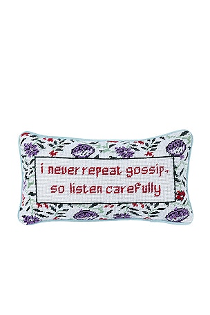Gossip Needlepoint Pillow Furbish Studio