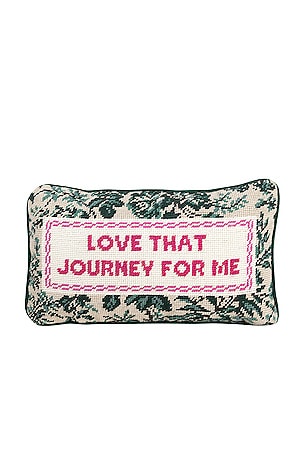 Love That Journey Needlepoint Pillow Furbish Studio