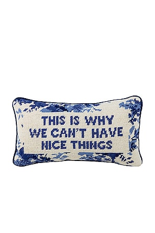 This is Why We Can't Have Nice Things Needlepoint Pillow Furbish Studio