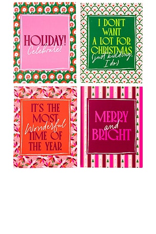 Holiday Classic Boxed Greeting Card Set Of 8 Furbish Studio