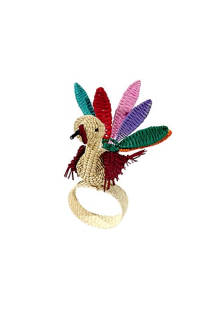 Furbish Studio Turkey Napkin Ring in Brown