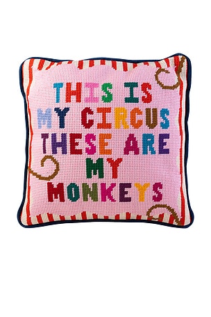 My Circus Needlepoint Pillow Furbish Studio