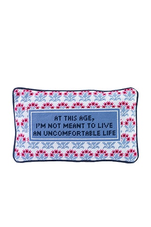 Uncomfortable Life Needlepoint Pillow Furbish Studio