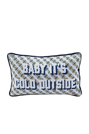Baby It's Cold Outside Needlepoint Pillow Furbish Studio