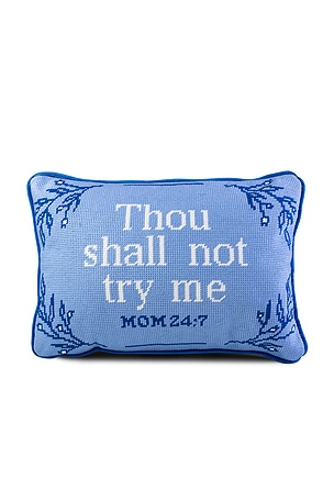 Try Me Needlepoint Pillow Furbish Studio