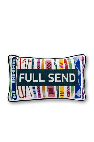 Full Send Needlepoint Pillow Furbish Studio
