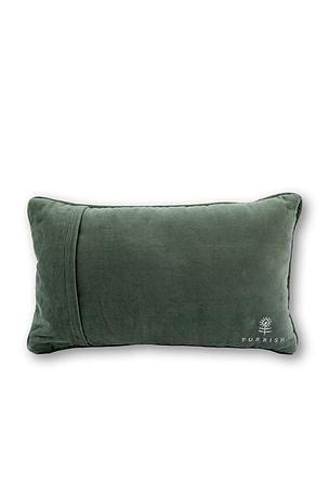 Furbish Studio Make It A Double Needlepoint Pillow in Green