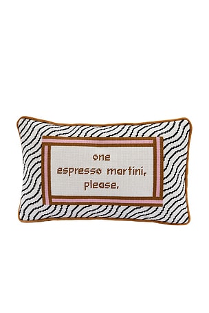 Espresso Martini Needlepoint Pillow Furbish Studio