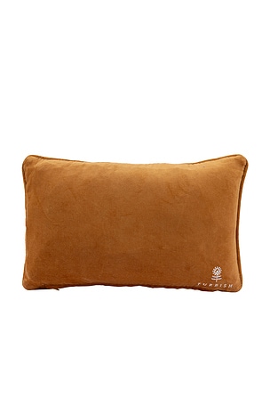 Furbish Studio Espresso Martini Needlepoint Pillow in Orange
