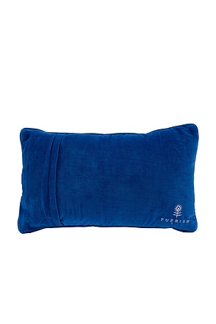 Furbish Studio Docking The Boat Needlepoint Pillow in Blue