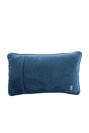 Furbish Studio More Issues Needlepoint Pillow in Blue