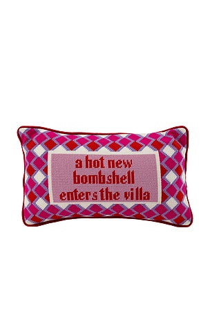 Hot New Bombshell Needlepoint Pillow Furbish Studio