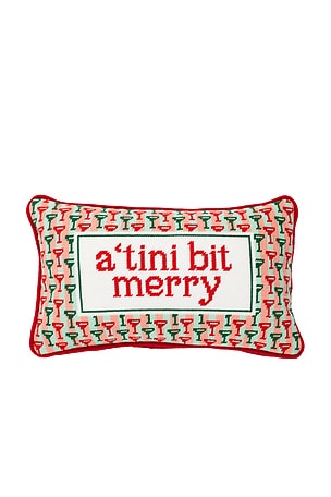 A Tini Bit Merry Needlepoint Pillow Furbish Studio