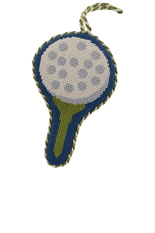 Golf Ball & Tee Needlepoint Ornament Furbish Studio
