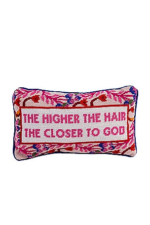Higher The Hair Needlepoint Pillow Furbish Studio