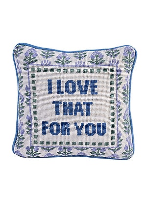 Love That For You Needlepoint Pillow Furbish Studio