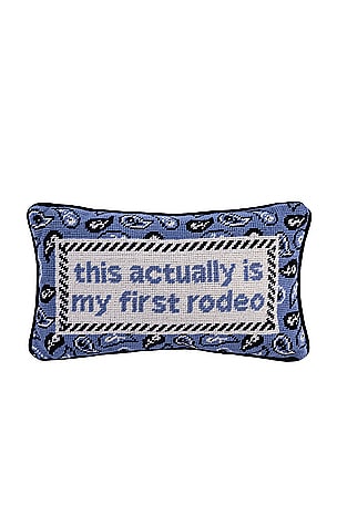 First Rodeo Needlepoint Pillow Furbish Studio