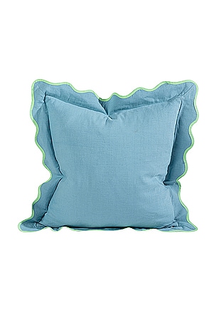 Furbish Studio Darcy Linen Pillow Cover in Blue