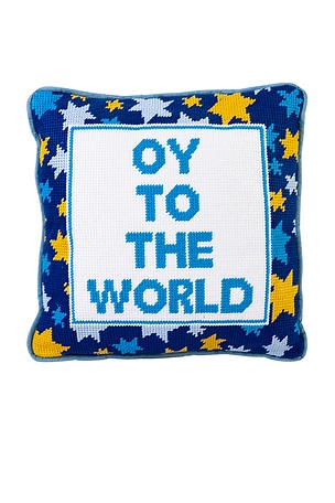 Oy Needlepoint Pillow Furbish Studio