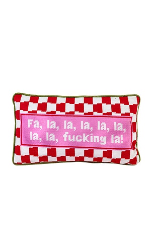 Fa La La Needlepoint Pillow Furbish Studio