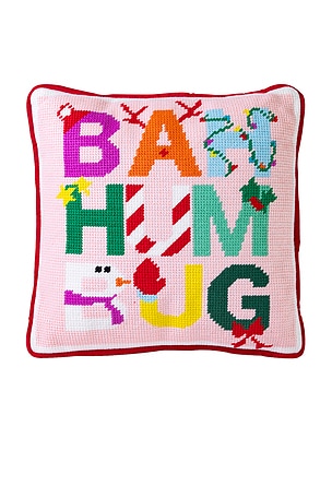 Bah Humbug Needlepoint Pillow Furbish Studio