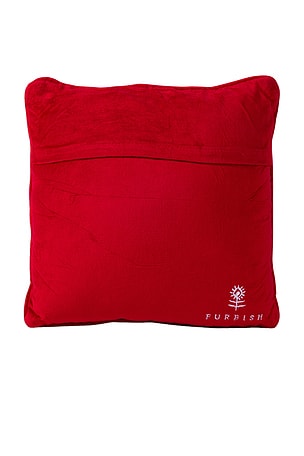 Furbish Studio Bah Humbug Needlepoint Pillow in Pink