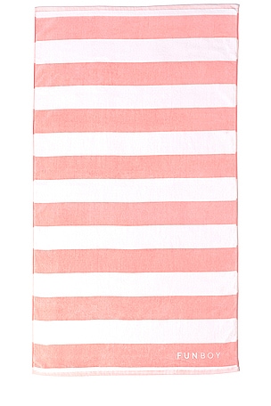 Pink Cabana Beach Towel FUNBOY