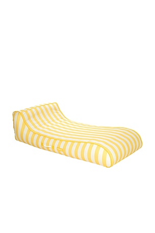 ESPREGUIÇADEIRA DE PISCINA FLUTUANTE COM TECIDO CABANA AMARELA YELLOW CABANA FABRIC SUNBED POOL FLOAT FUNBOY