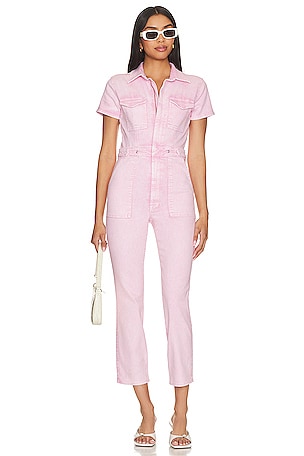 The Pink Denim Jumpsuit for a Stylish Party Look