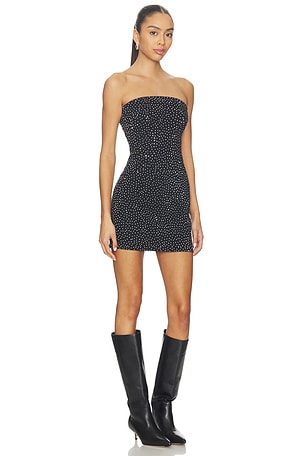 Good American Crystal Strapless Mini Dress in Black. Size XXXXL/4X. Also