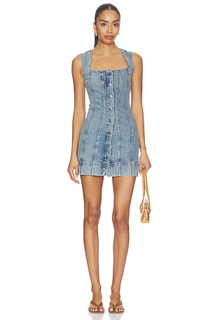 Mini Button Front Dress Good American