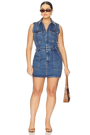 Good American Fit For Success Sleeveless Mini Dress in Blue