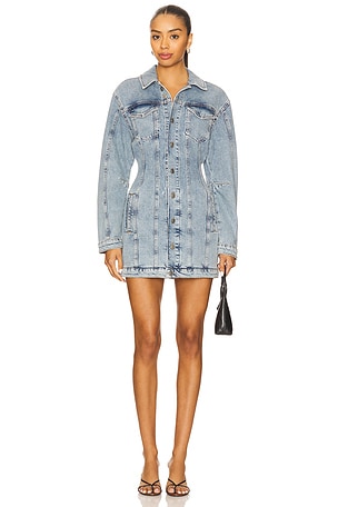 Barrel Long Sleeve Mini Dress Good American