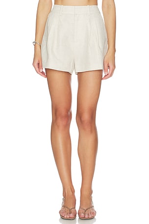 Linen Trouser Shorts Good American