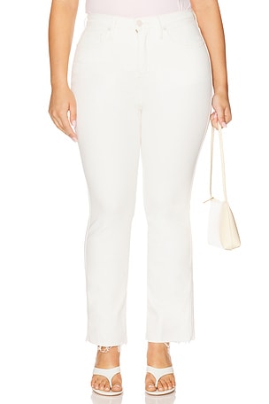 Good American Good Standard Kick Flare in White