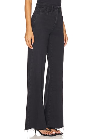 Good American Soft Tech Good Petite Palazzo Jeans in Black