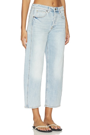 Good American High Barrel Ankle Jeans in Blue