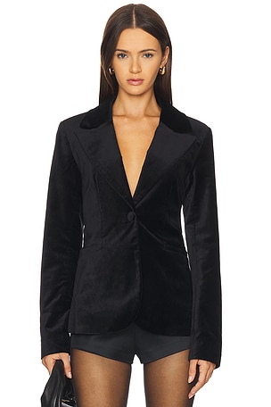 Velvet Sculpted Blazer Good American