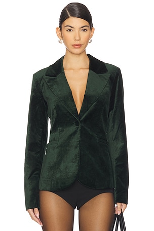 Velvet Sculpted Blazer Good American