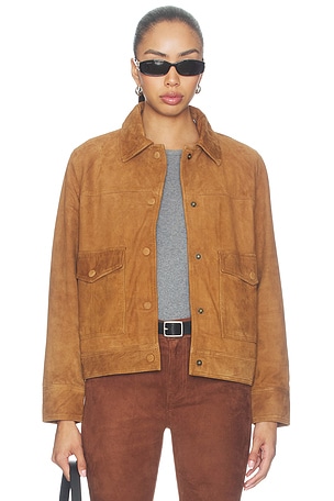 The Suede Boxy Jacket Good American