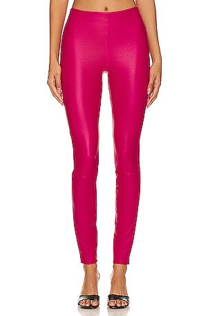 Versace Jeans Couture Shiny Legging in Fig