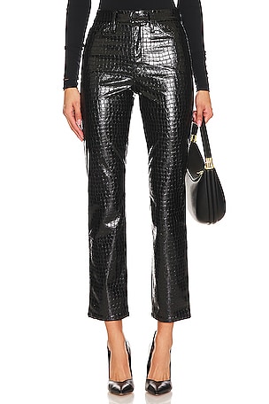 Perfect Moment Aurora Flare Pant in Black Leather