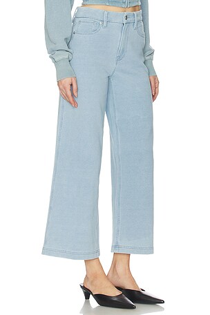 Good American Jeanius Cropped Good Skate in Blue