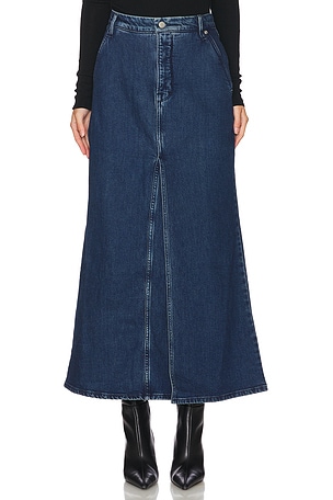 JUPE MAXI EN JEAN FIT AND FLARE Good American