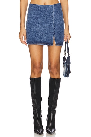 Denim Mini Skirt Good American