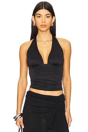 Slinky Jersey Halter Top Good American