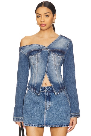 Asymmetric Denim Shirt Good American