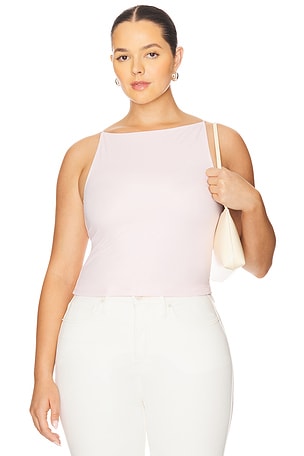 Good American Weightless Sleeveless Tank in Pink